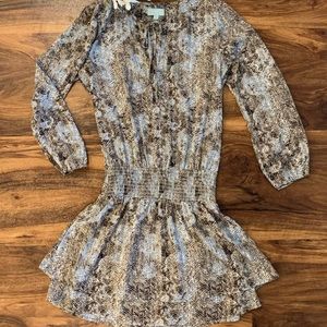 Veronica M | Drop-waist Dress | Blue/Brown | M